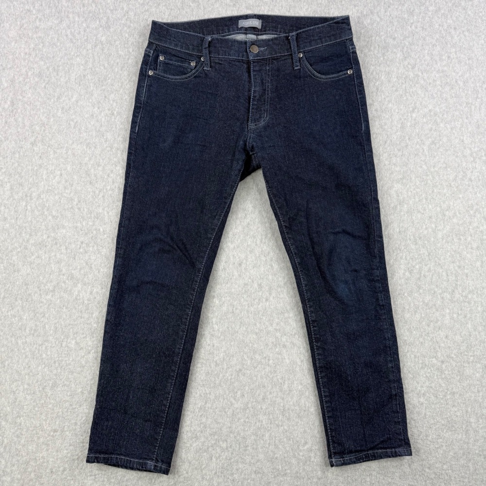 Ash & Erie Jeans Mens Fits 30x24 Blue Dark Wash Denim Slim Fit Stretch 5 Pocket